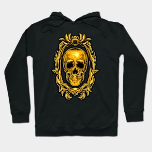 gold skull Hoodie